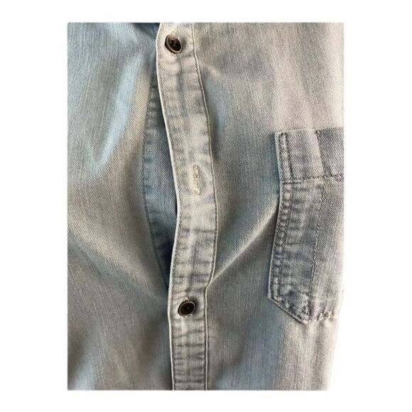 91 Denim Women’s Blue  Casual Denim Shirt Blouse. Size Small. - Picture 7 of 12